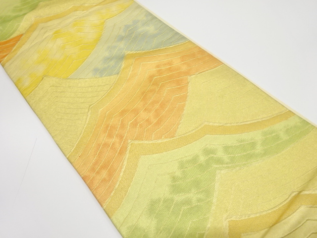 アンティーク　波模様織り出し袋帯（着用可）